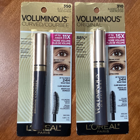 Loreal Paris Voluminous Original/Curved Mascara Bundle - Picture 1 of 10